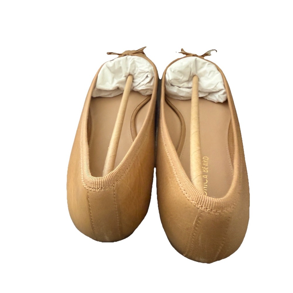 VERONICA BEARD Catherine Natural Leather Ballet Flat Womens 9 Medium Minimalist - Picture 10 of 12